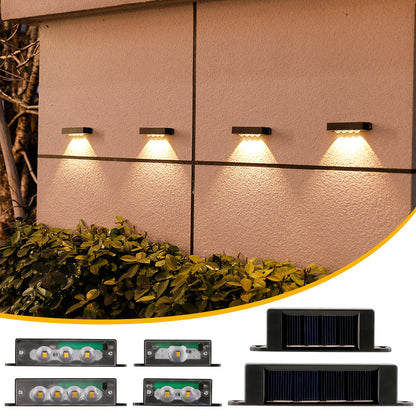 Kompakte Solar-Motion-Sensor-LED-Wandlampe für Außenstufen und Zäune Brehn