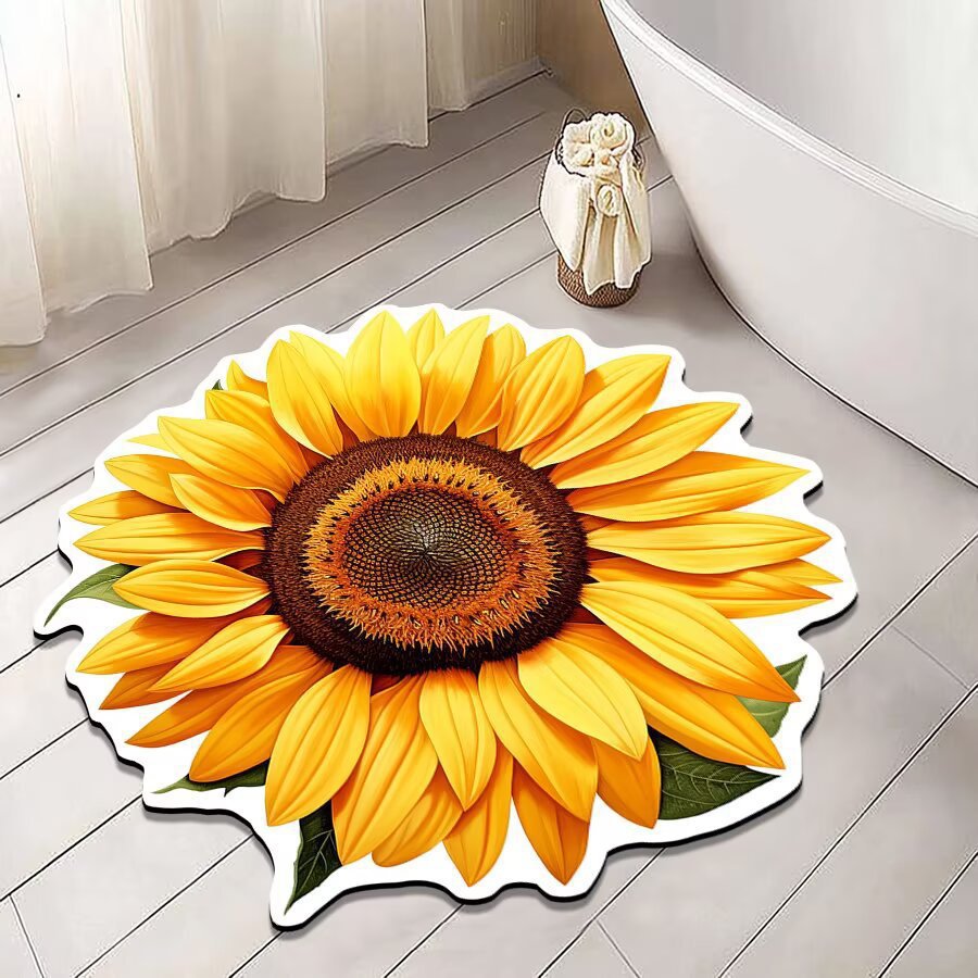 Blumenmuster Badematte