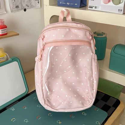 Transparenter Punktmuster-Rucksack Brehn