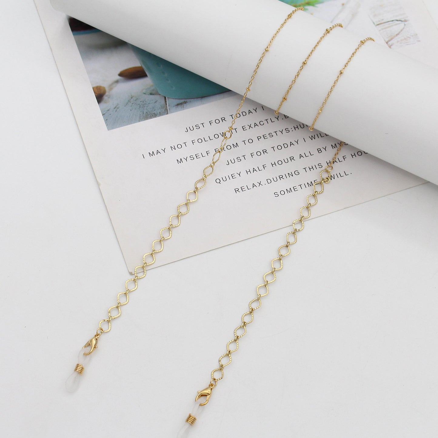 Eleganter Perlenkette Brillenhalter Brehn