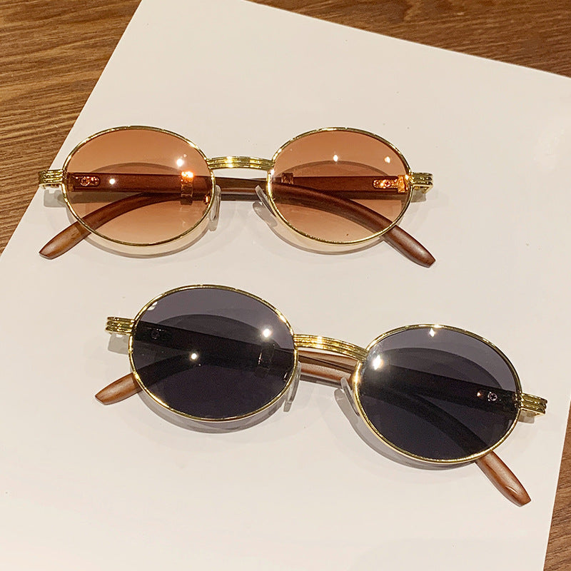 Damen Vintage-Style Sonnenbrille mit Holz-Innengestell Brehn
