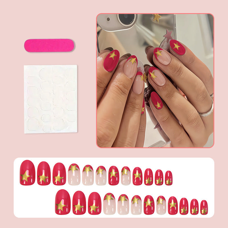 Kunstnagelset mit kreativem Sterne-Motiv Brehn