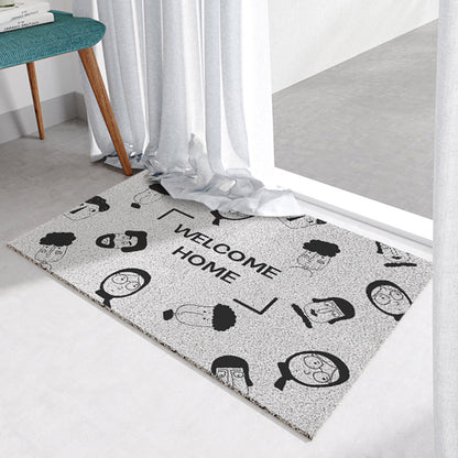 Verspielte Willkommen Fußmatte Brehn