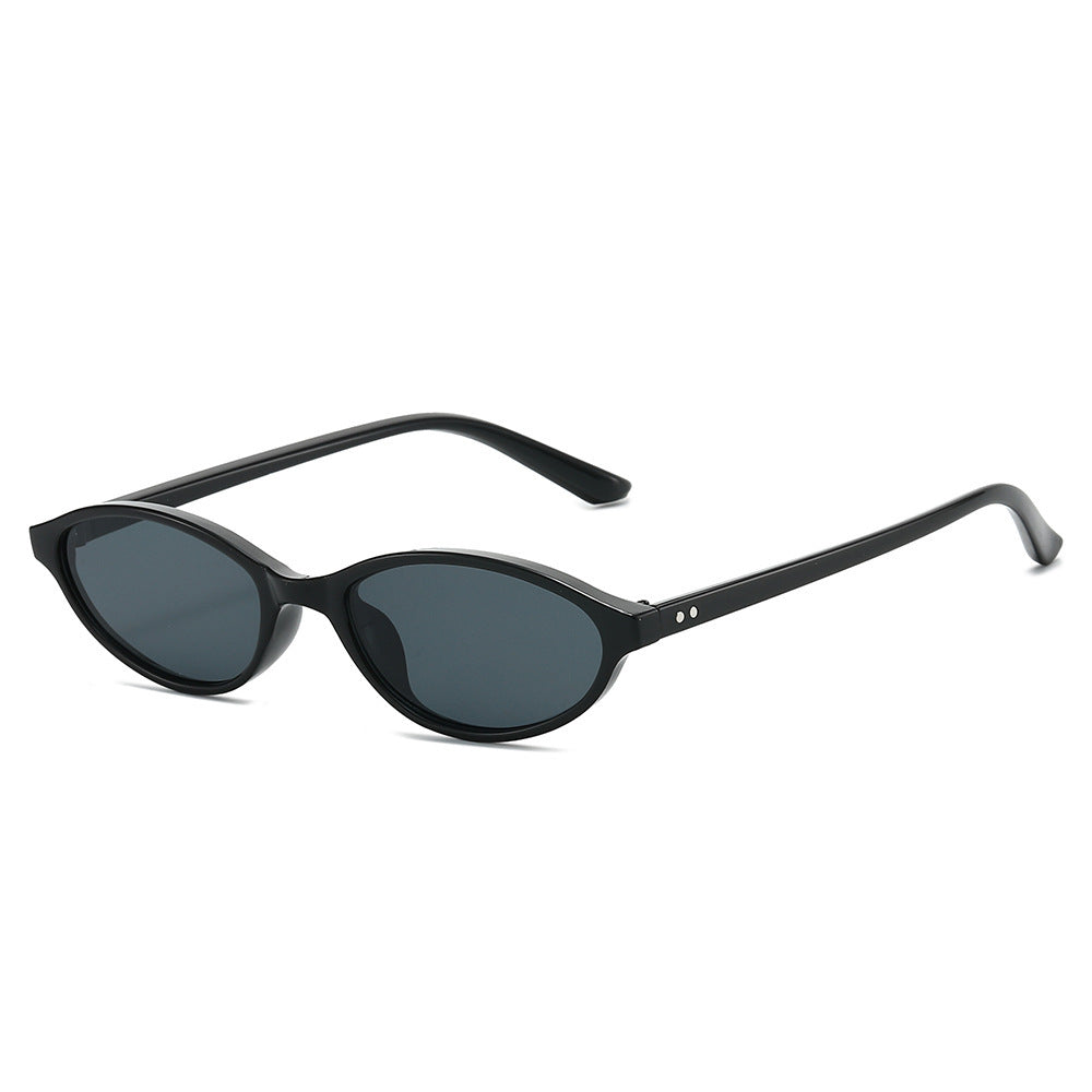 Chic Vintage-inspirierte ovale Sonnenbrille Brehn