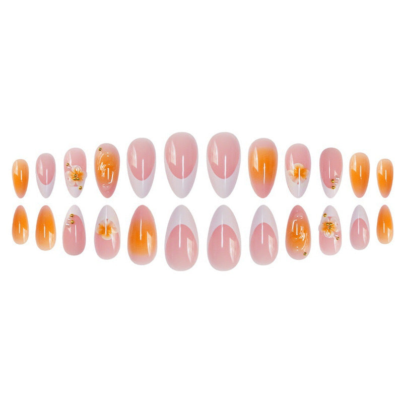 Dekoratives Blumen Acryl Nagelset Brehn