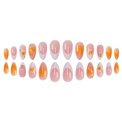 Dekoratives Blumen Acryl Nagelset Brehn