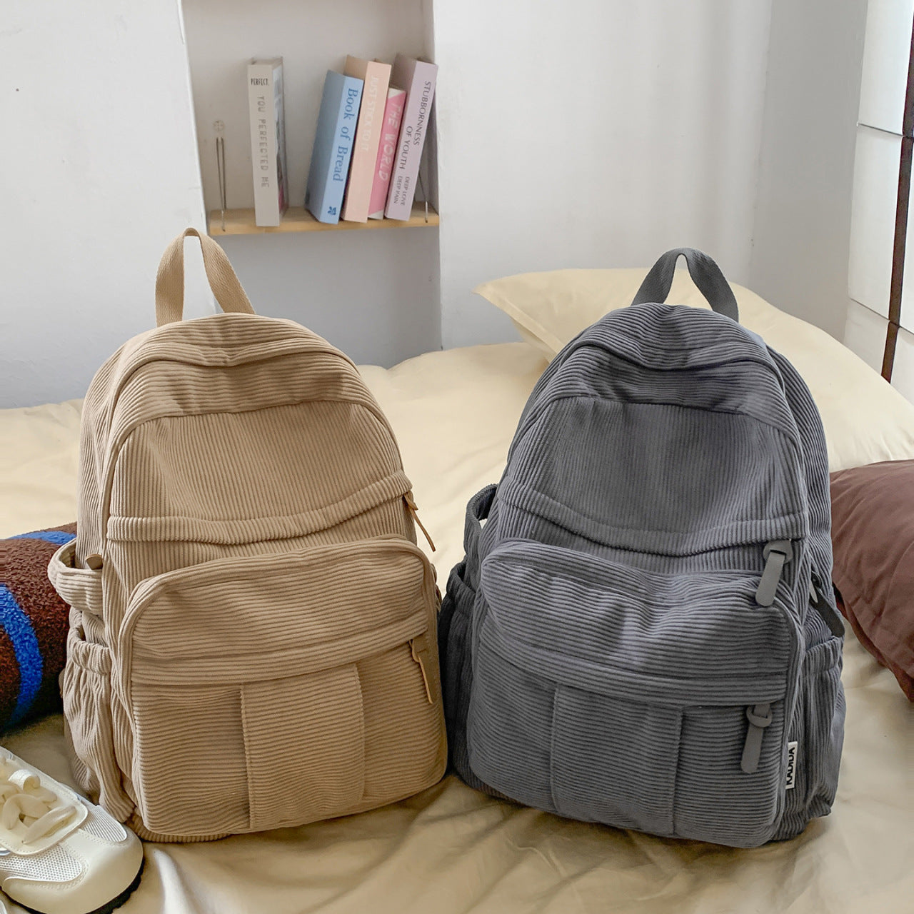 Texturierter Mehrfach-Taschen-Rucksack Brehn