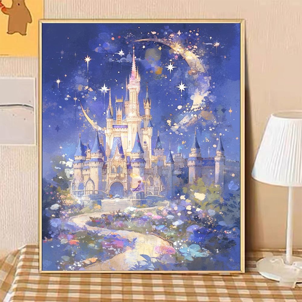 Verzaubertes Schloss Landschaft Leinwand Kunst Brehn