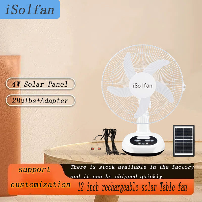 Damen Solarbetriebenen Tischventilator mit USB-Ladefunktion Brehn