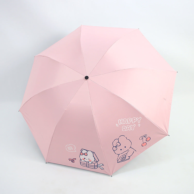Damen Falt-Regenschirm mit verspieltem Design und fröhlichem Motiv Brehn