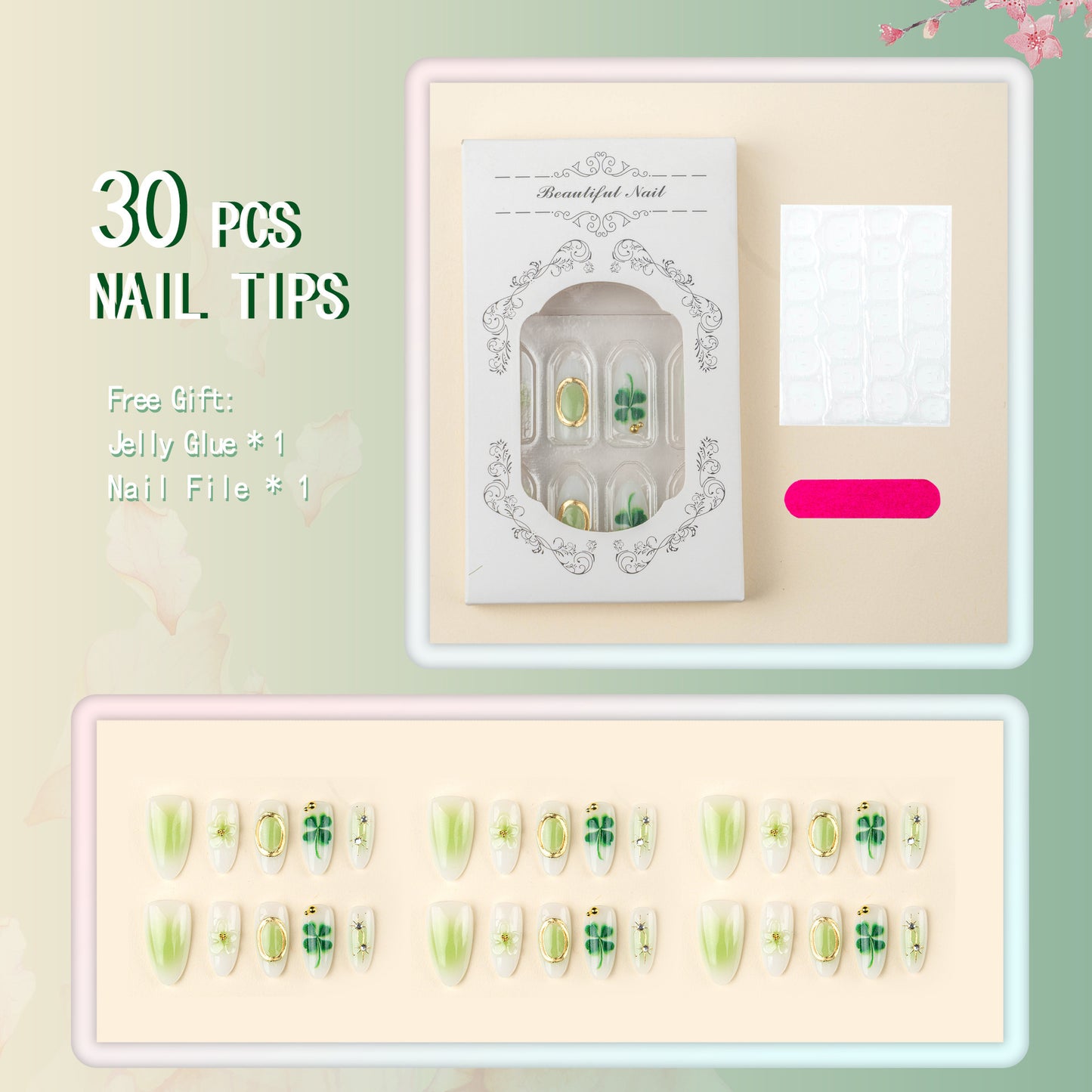 Kunstnägel mit botanischen Designs Brehn