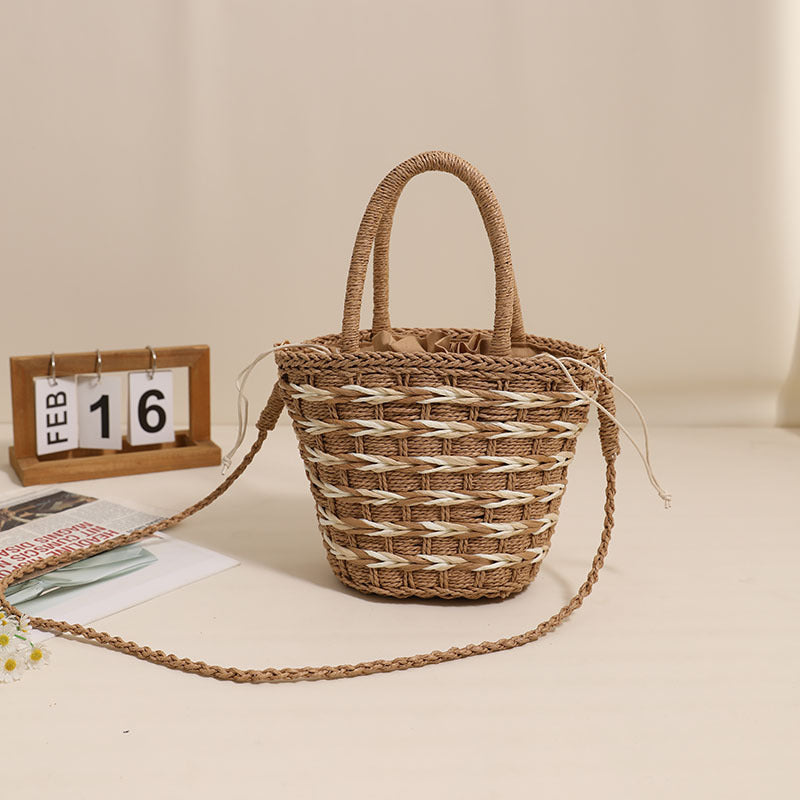 Damen Korbtasche mit eleganter Faltenerhöhung Brehn