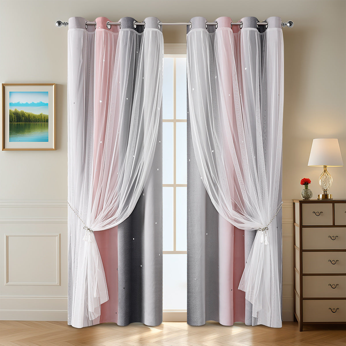 Bunte dekorative transparente Fenster Gardine