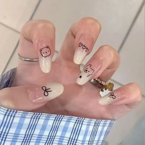 Kunstvolle Nageldesigns mit Katzenmotiv Brehn