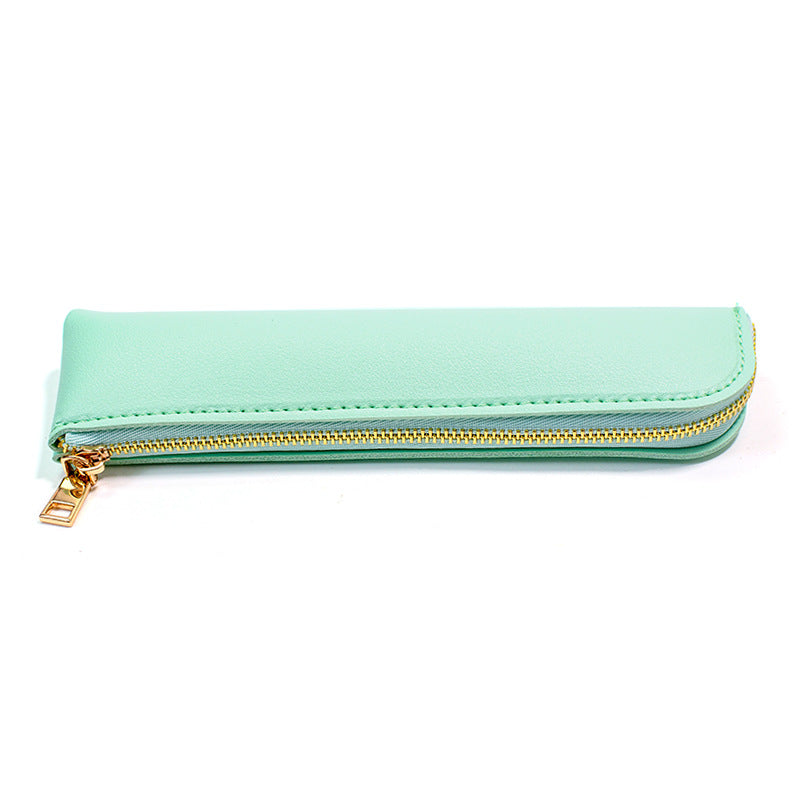 Premium Leder Reißverschluss Bleistift Etui Brehn