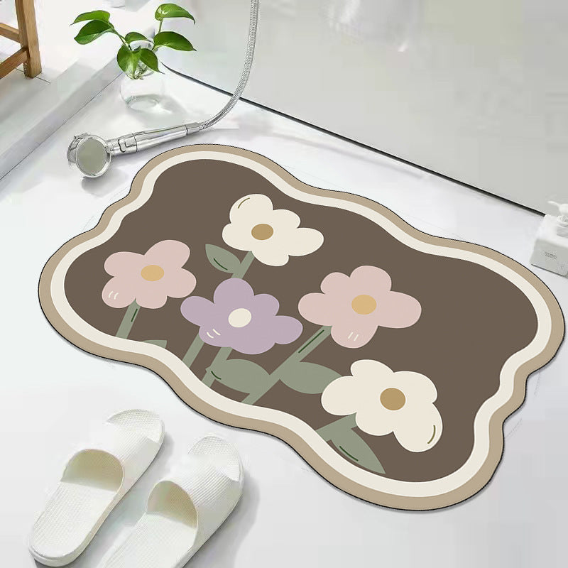 Dekorativer Floral Badteppich Brehn