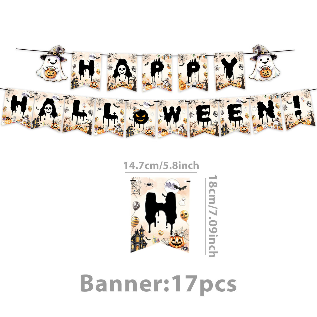 Papierservietten-Set mit Halloween-Motiven und detailreichem Druck für Partydekoration