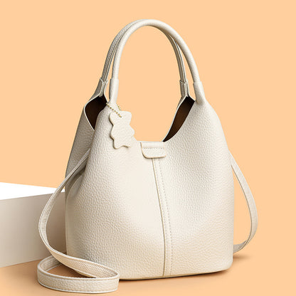 Chic Strukturierte Leder Tote Bag