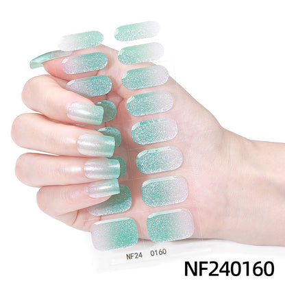 Elegante French Tip Nagelaufkleber