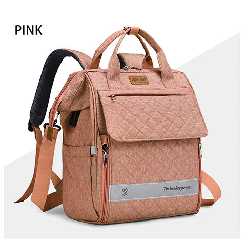 Gep quilteter Multifunktions-Rucksack Brehn