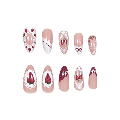 Erdbeer-inspirierten Nagelkunst Brehn