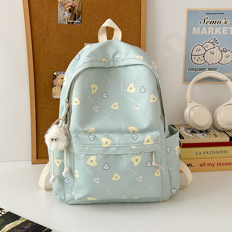 Herz-Print Casual Rucksack