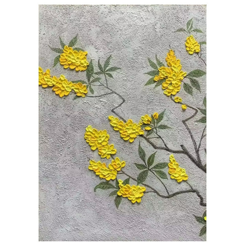 Florale Relief-Leinwandkunst