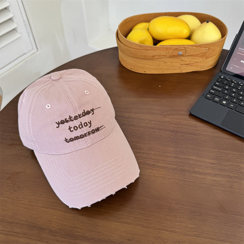 Damen Distressed Graphic Cap Brehn