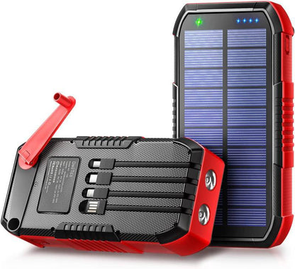 Tragbare Powerbank mit Solaraufladung und Integriertem LED-Licht Brehn