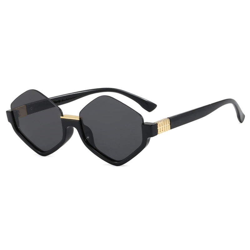 Damen modische Sonnenbrille mit trendy sechseckigem Rahmen und schützenden Gläsern Brehn