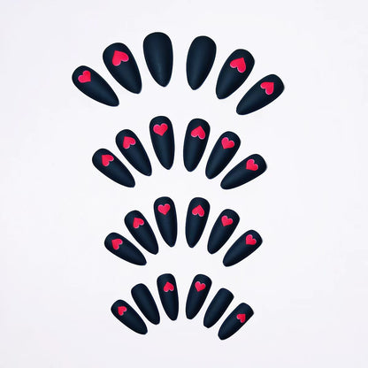 Herz-Verzierte Matte Nagelkunst Brehn
