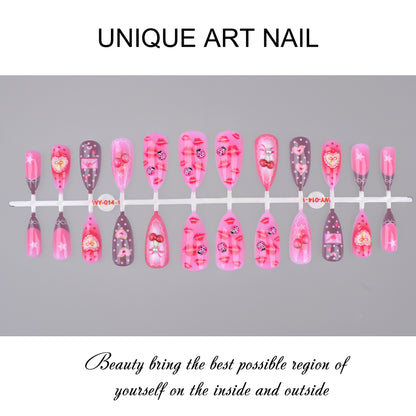 Romantisches Thema Press-On Nagelset Brehn