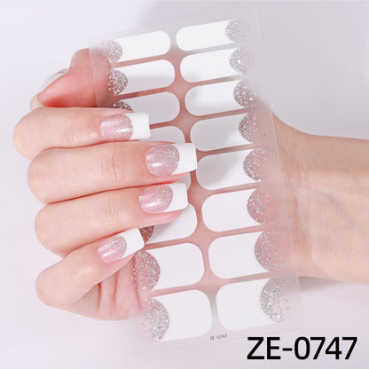 Elegante Glitter Akzent Nagel Wraps