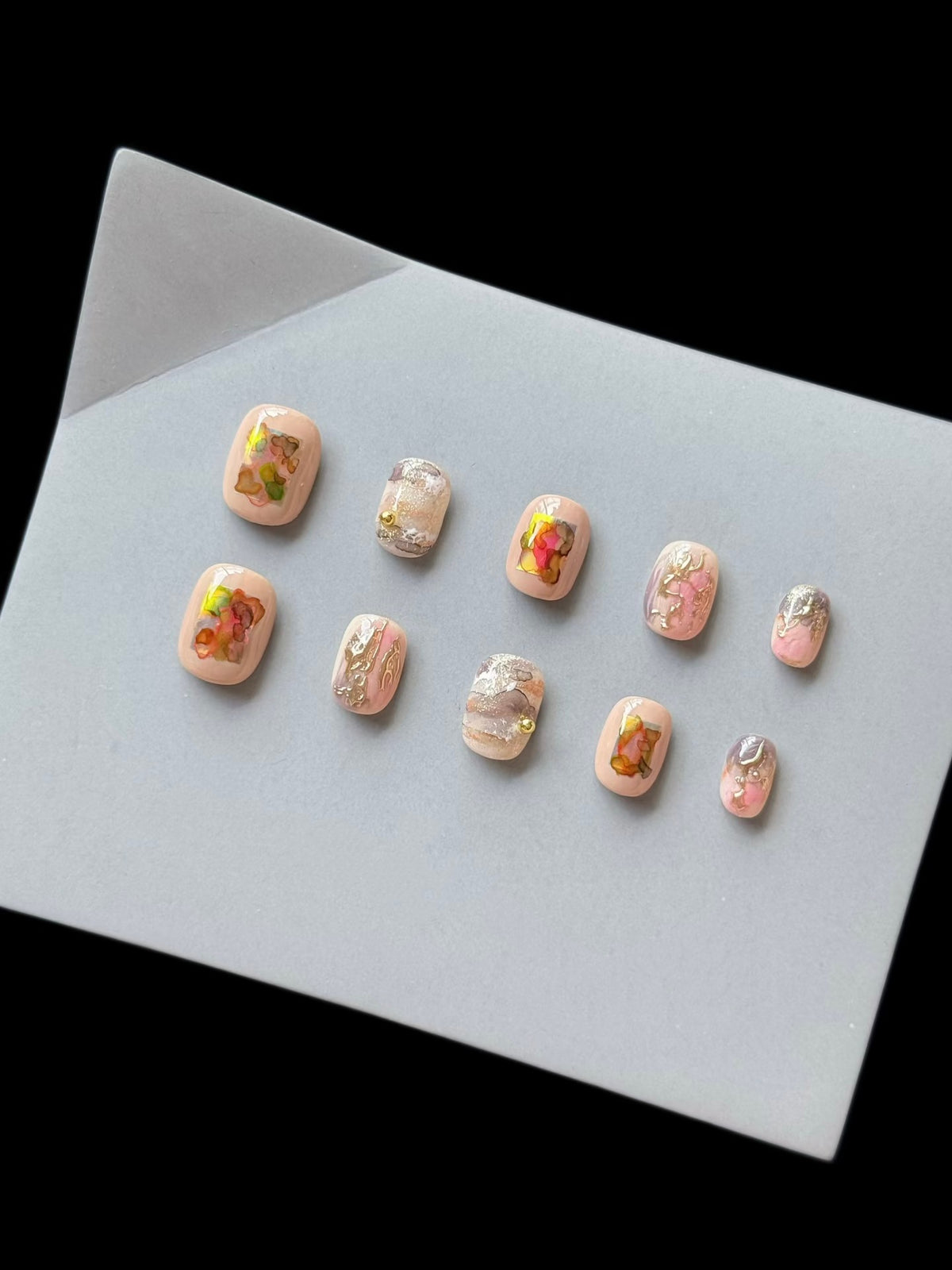 Künstlerisches Floral Design Press-On Nagelset  1791774497