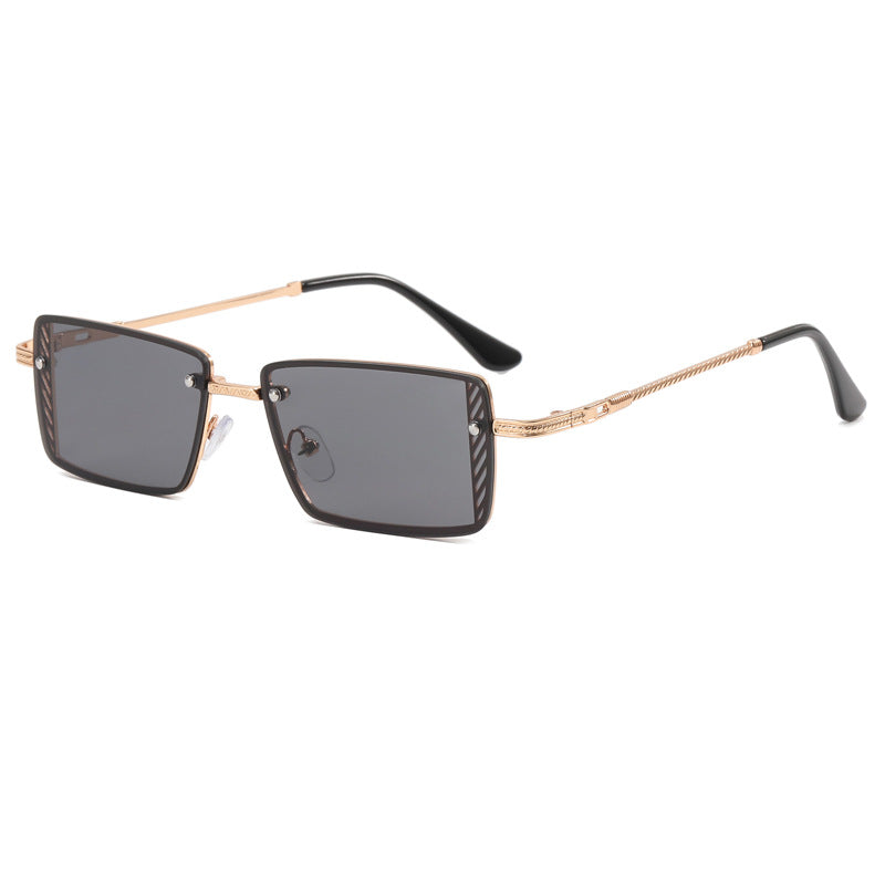 Damen Elegante quadratische Sonnenbrille mit raffinierten Rahmenakzenten Brehn