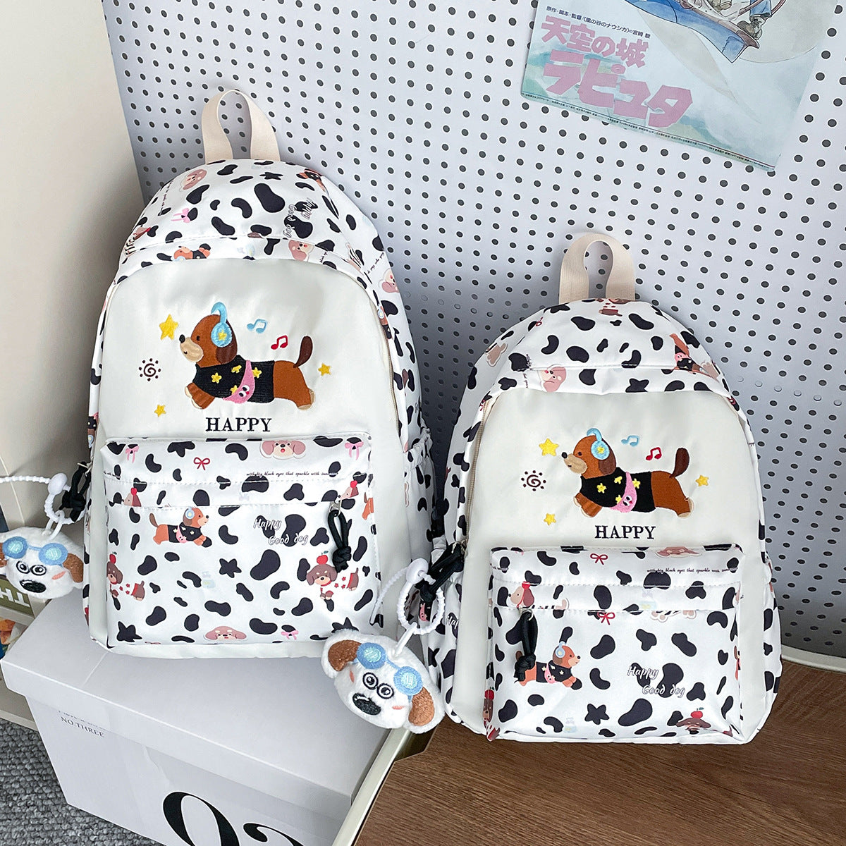 Rucksack mit Fröhlichem Hundemotiv und Multifunktionaler Fächeraufteilung Brehn
