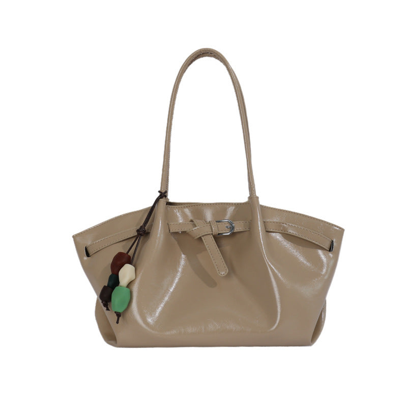Schlanker minimalistischer Leder Tote Bag
