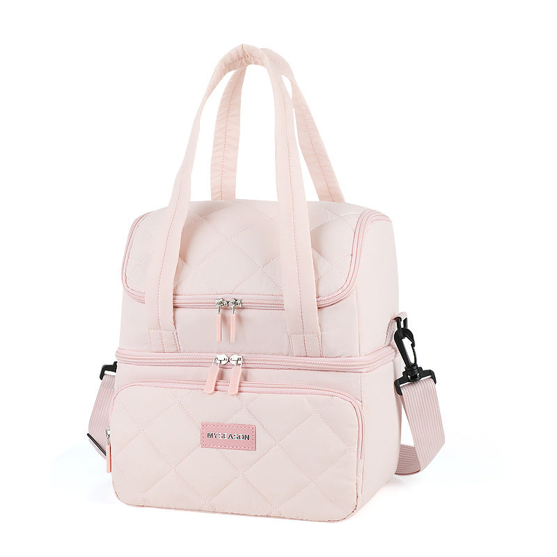 Stylish gesteppt isolierter Lunch Tote Brehn