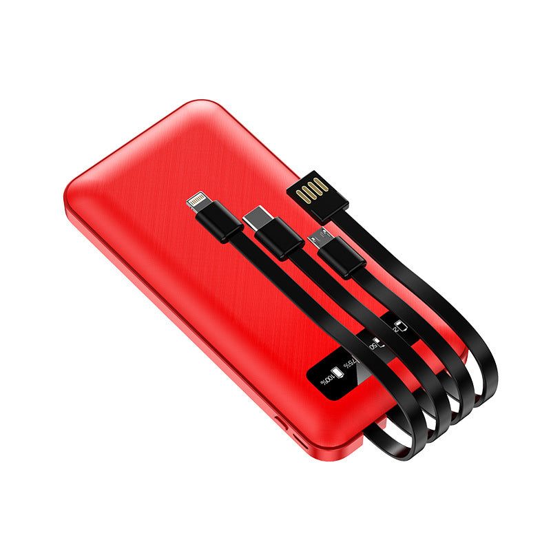 Multifunktionale Powerbank mit integrierten Ladekabeln Brehn