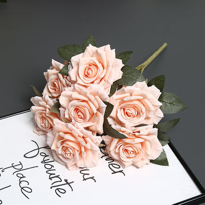 Premium Künstlicher Blumenkopf Rosenstrauß