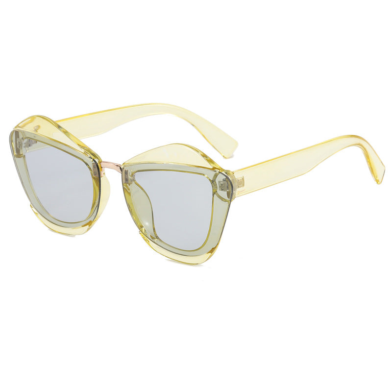 Damen auffällige Designer-Sonnenbrille mit extravagantem Rahmen Brehn