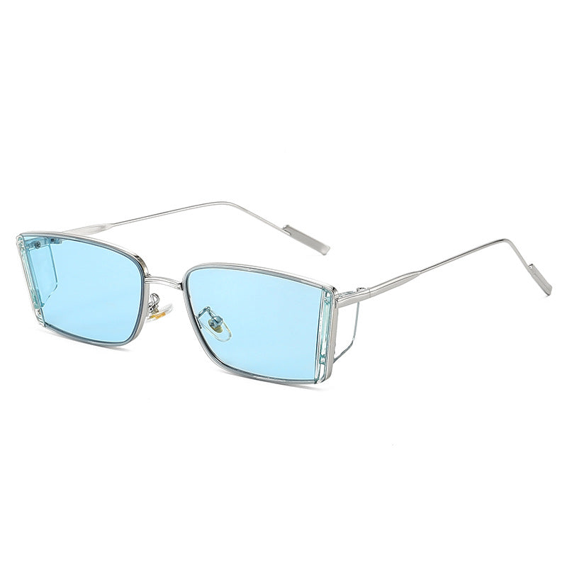Damen elegante quadratische Sonnenbrille mit feinem Metallrahmen Brehn