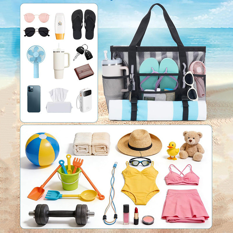 Multifunktionale Strandtasche mit Netzdesign Brehn