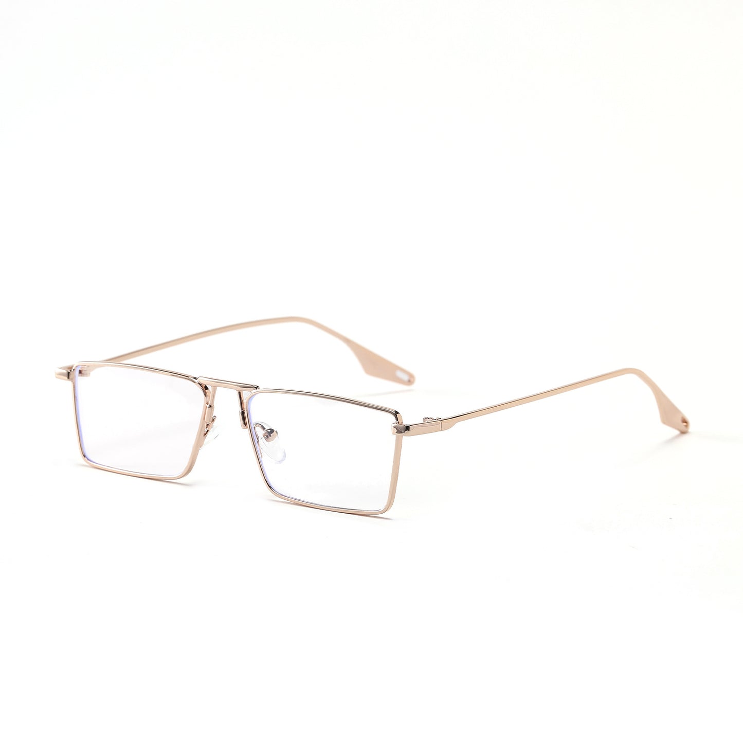 Damen elegante quadratische Sonnenbrille mit schmalem Metallrahmen und UV-Schutz Brehn