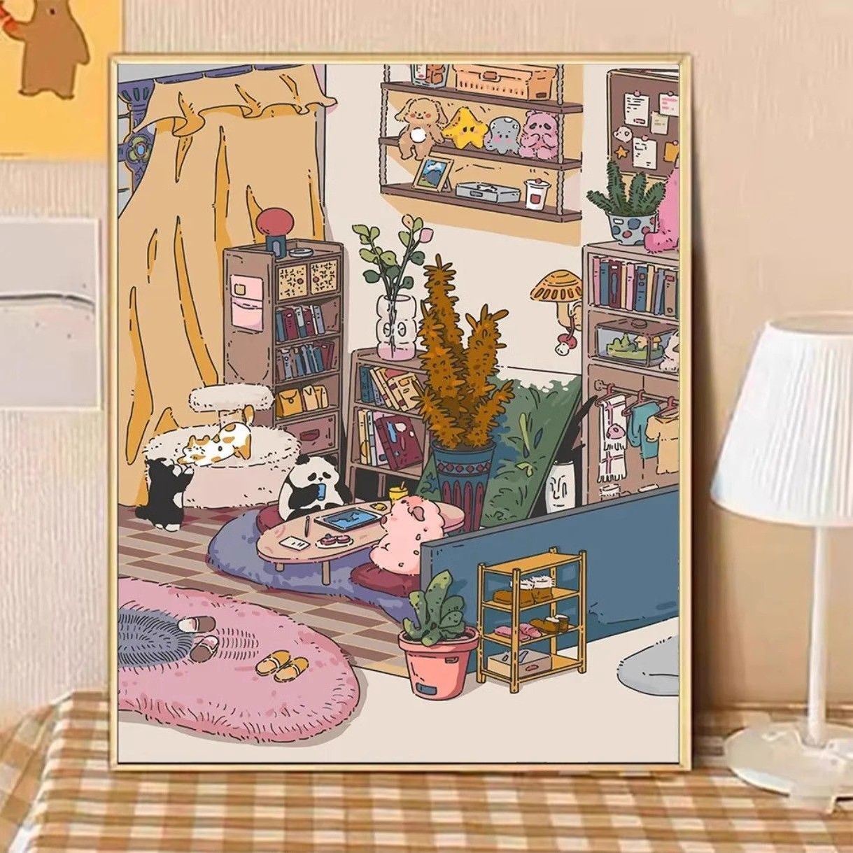 Gemütliche Wohnillustration Leinwandkunst Brehn