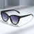 Damen Cat-Eye Sonnenbrille mit transparentem Rahmen und UV-Schutz Brehn