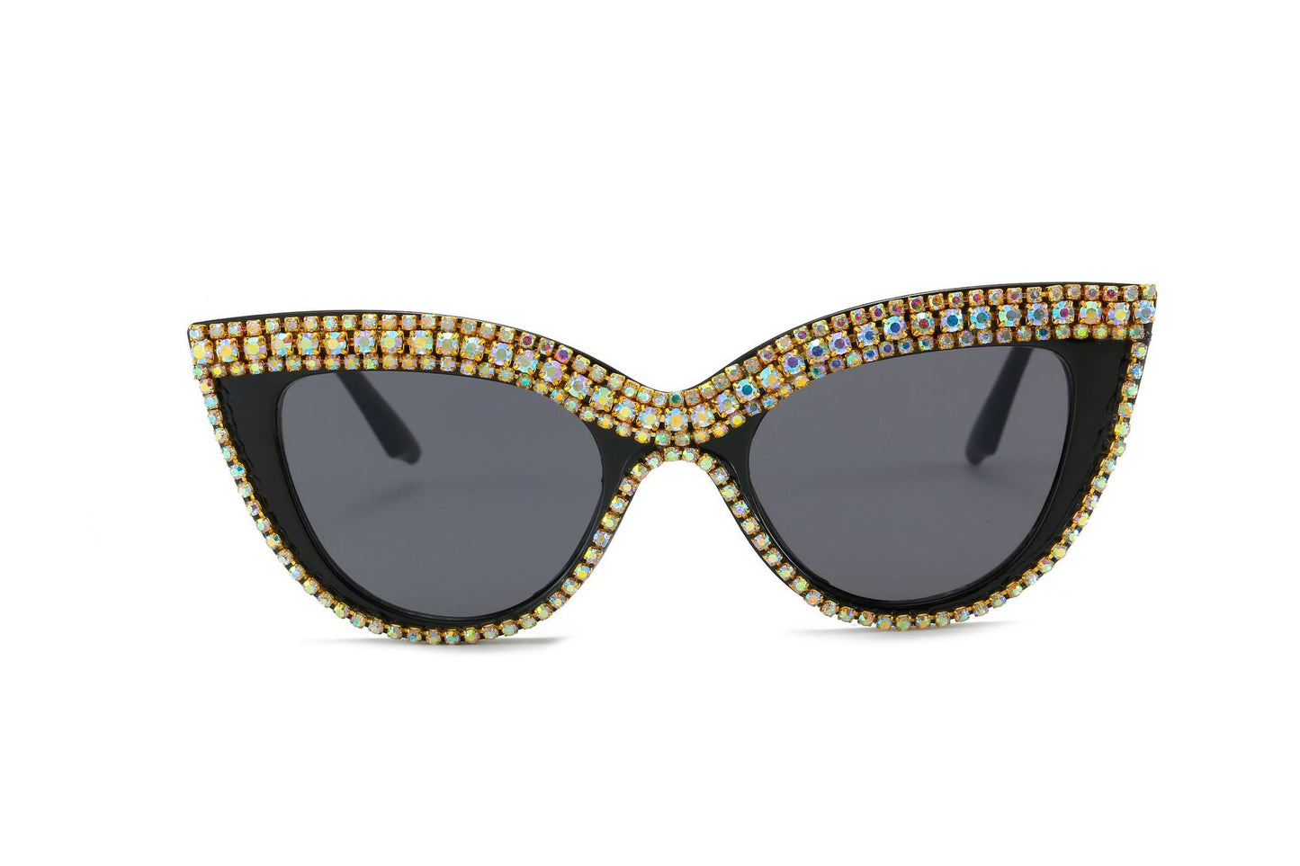 Statement Cat-Eye Sonnenbrille mit Kristallverzierungen Brehn