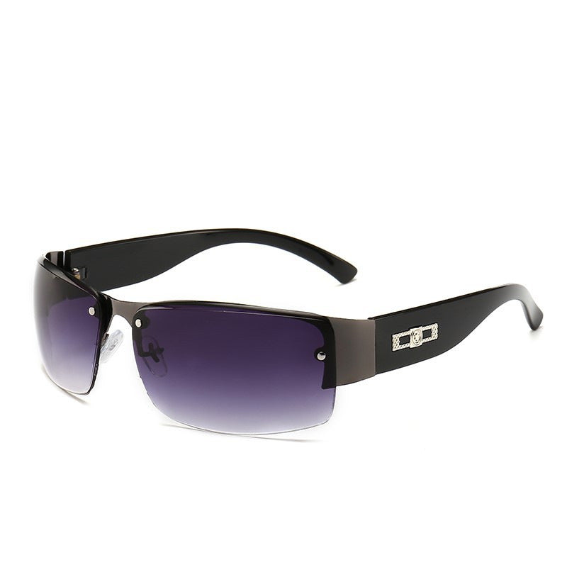 Damen Sportliche Sonnenbrille mit breitem Rahmen und Verlaufsgläsern Brehn