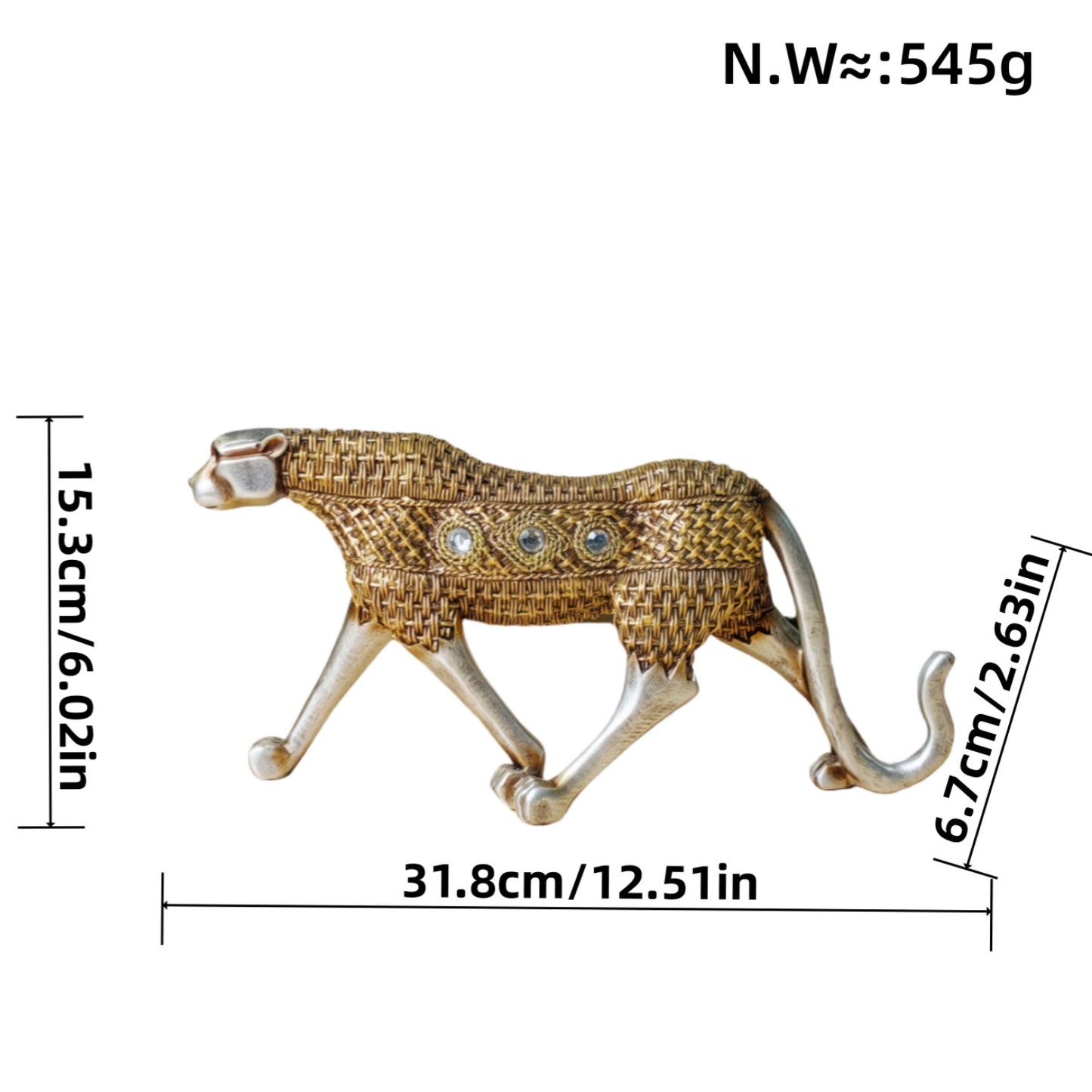 Elegante Dekofigur eines Panther Brehn