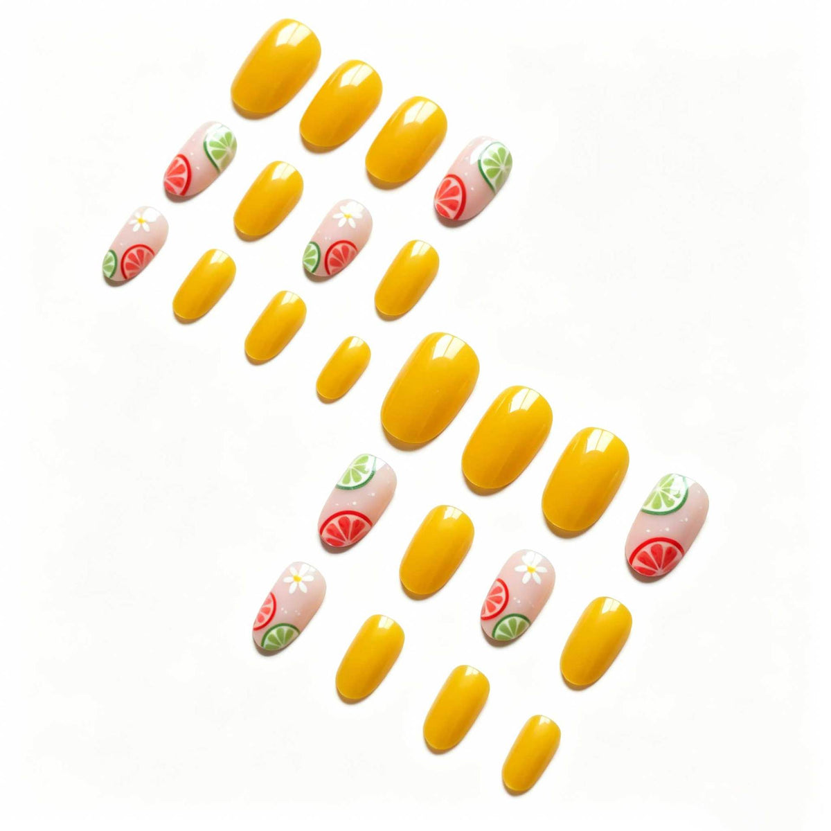 Kreatives zitrusinspiriertes Nail Art Set